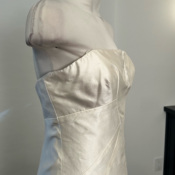 NICOLE MILLER SHANTUNG SILK MERMAID WEDDING BRIDAL $1900 IM0002 - Picture 13 of 15